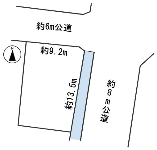 ６２４７４　岐阜市福光東土地の区画図