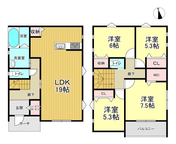 【間取り】 | いろどりアイタウン　石巻市丸井戸３丁目　