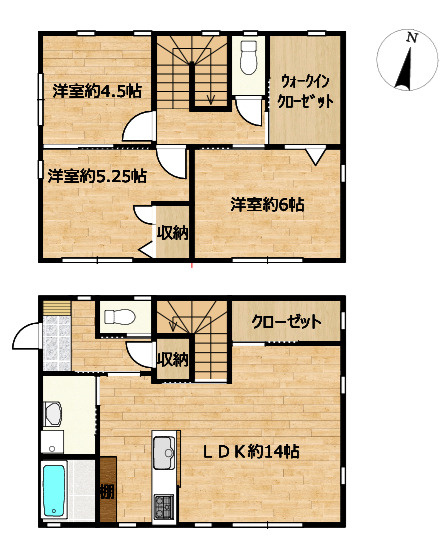 都城市志比田町の中古一戸建の間取り