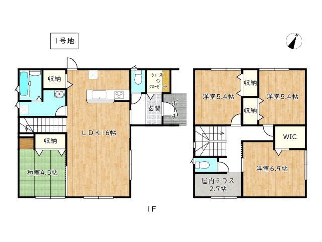 【間取り】 | 大津茂小学校前Ⅲ／全3棟（未入居戸建）