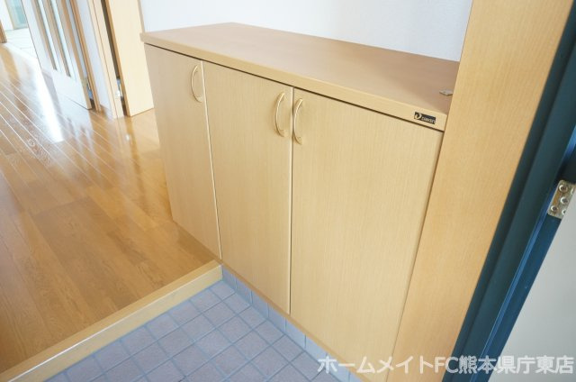 上益城郡益城町大字広崎の賃貸マンションの玄関