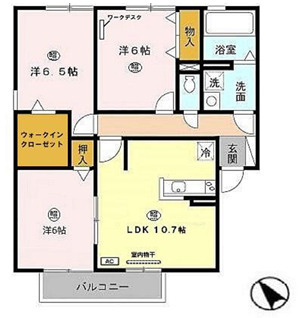 セリーヌヴィレッジＢの間取り