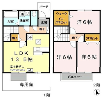 パストラル田寺　Ｂ棟の間取り