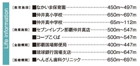 那覇市仲井真（全8棟）1・3・4号棟の周辺|周辺♪