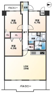 【間取り】 | 【サンレスポアール☆8階部分】東向きのゆったりとしたリビングです！ | 平成29年5月☆フルリノベーション済