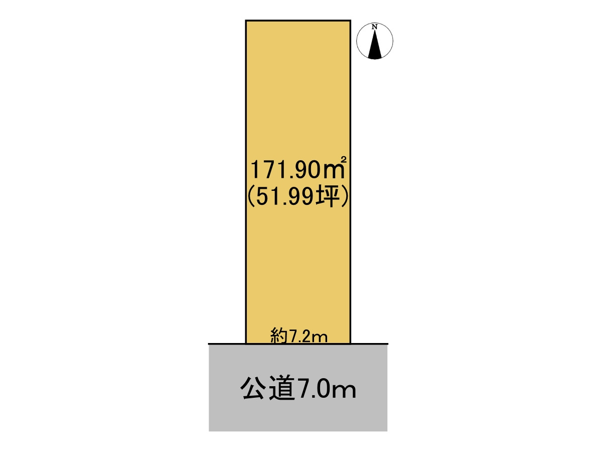 売土地　大垣市昼飯町　51.99坪の区画図|区画図