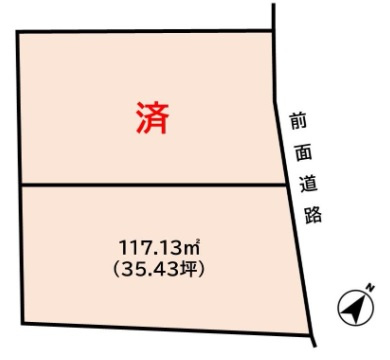 鳥越　建築条件付　売土地の区画図