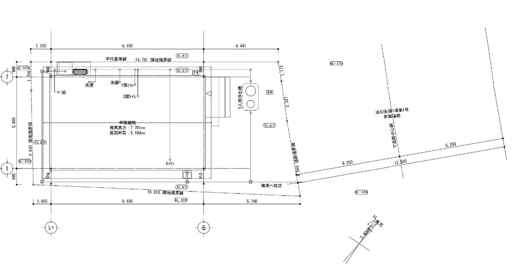 鳥越　建築条件付　売土地の土地図