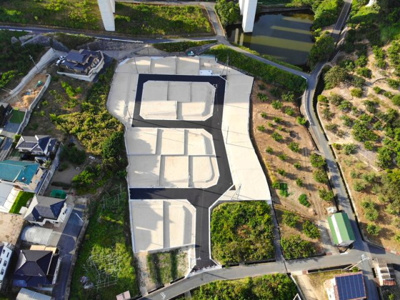 【外観】 | 土地　サントピア玉島八島　全23区画 | ドローンで上空から撮影。