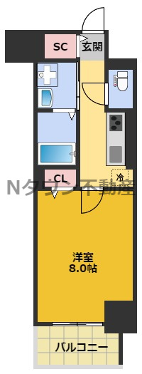 【間取り】 | ルフレイユ 泉 久屋大通公園 | 間取りです。