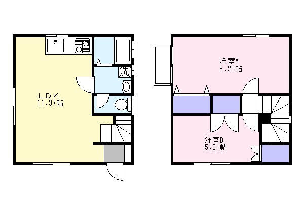 【間取り】 | フレンズハウス石岡総社ⅡF棟