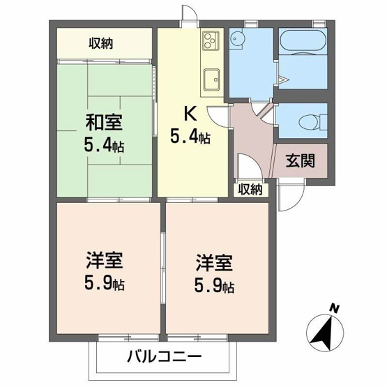 【間取り】 | セントラルハイツB棟