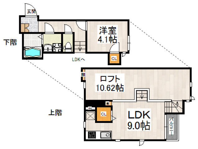 【間取り】 | ＣＢ千早南カミーノ