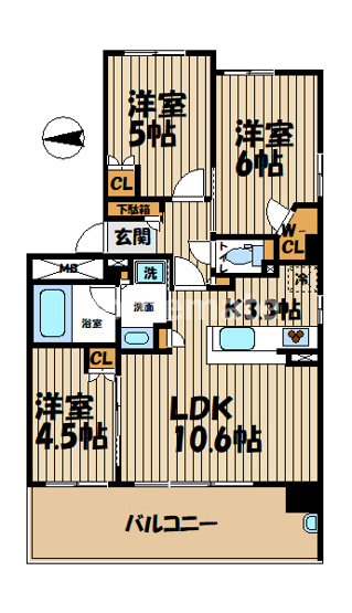 【間取り】 | パークアクシス大船