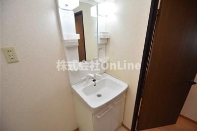 八尾市恩智北町２丁目の賃貸マンションの独立洗面台