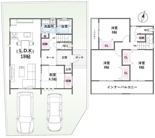 【間取り】 | 池田市畑４丁目　新築戸建　１号地