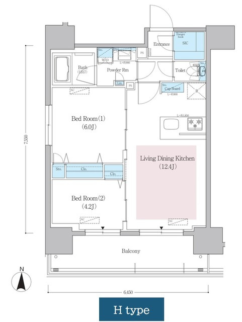 Urbanex KURAMAE RESIDENCEの間取り|アーバネックス蔵前レジデンス
東京都台東区蔵前４－３－２