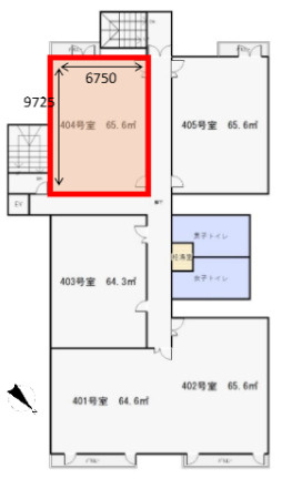 大津市馬場２丁目の事務所の間取り