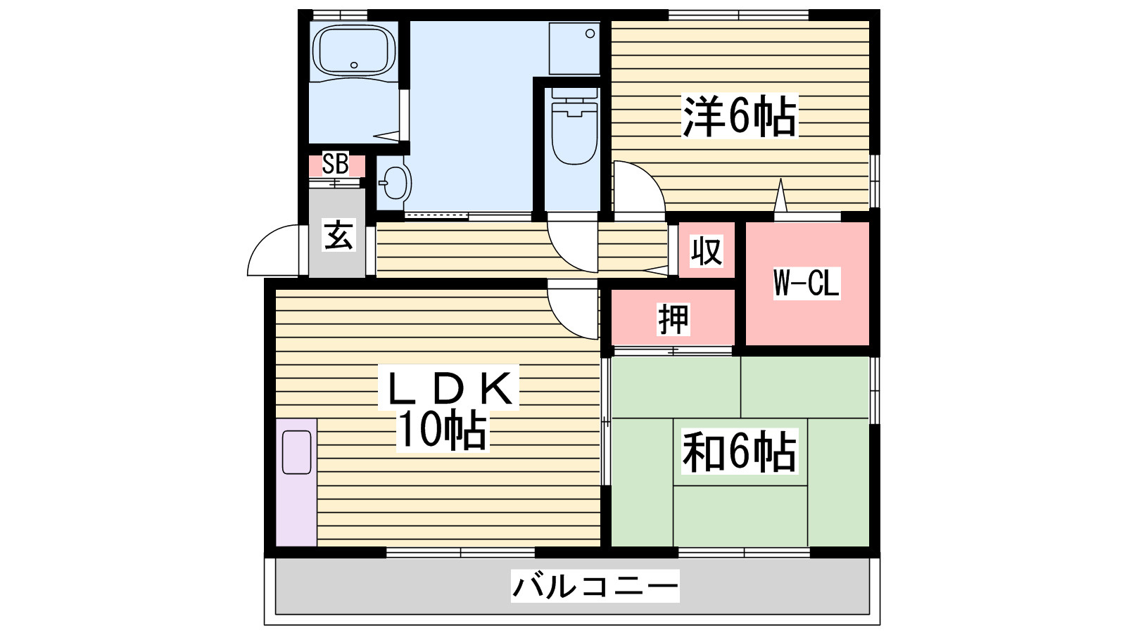 エクセルコートＢの間取り