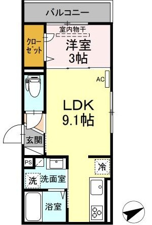 ペルル新広の間取り