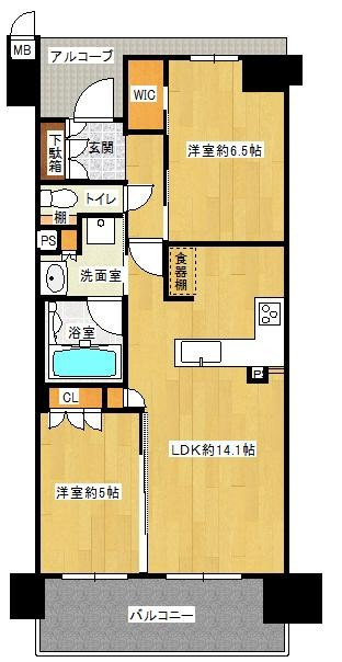 ワコーレ神戸三宮トラッドタワーの間取り