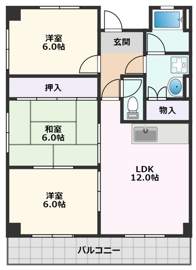 【間取り】 | ロイヤルハイツ千里