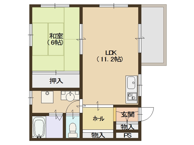 【間取り】 | 住之江ハイツ