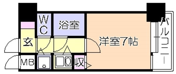 朝日プラザ久留米Ⅱの間取り