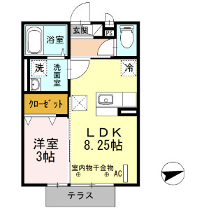 セジュール・ディア・モントの間取り