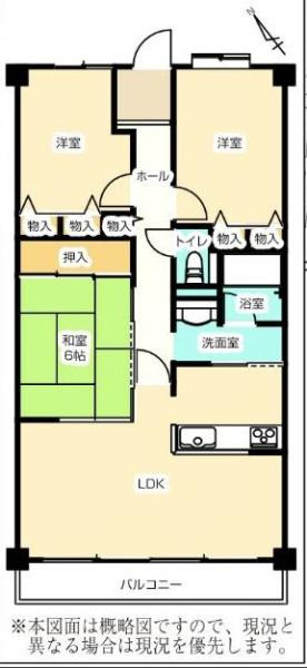 水鉄ガーデンパレス岩出の間取り