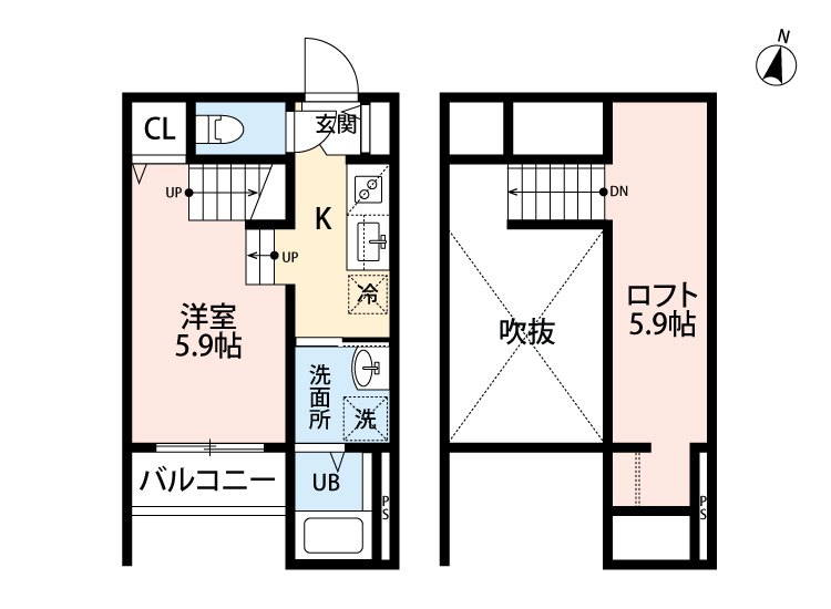 Libre八王寺B棟の間取り