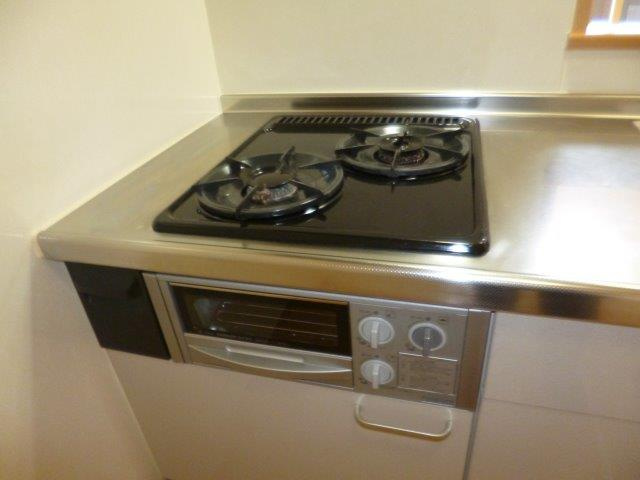 ソレイユ水江のキッチン|２口ガスコンロ