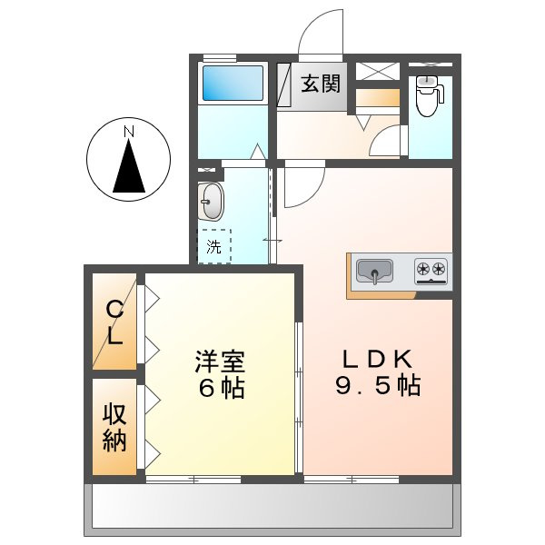 ソレイユ水江の間取り