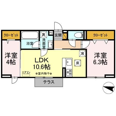 フルールの間取り