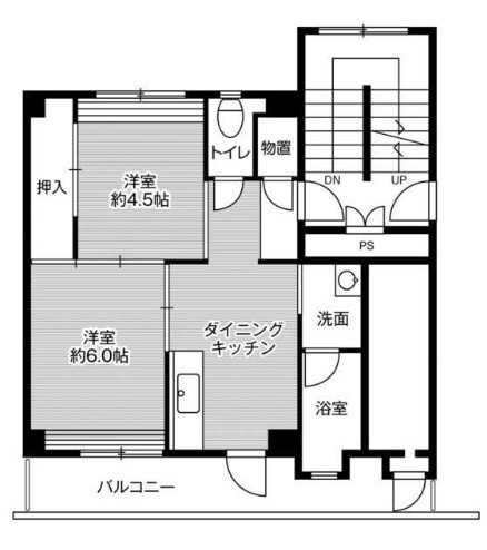 【間取り】 | ビレッジハウス馬場1号棟