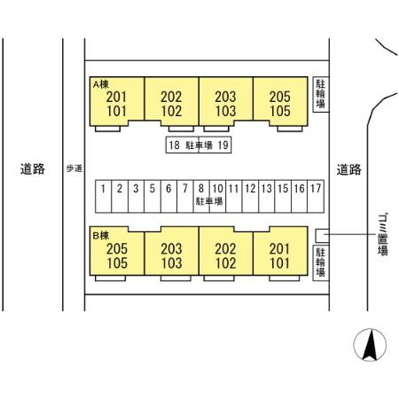 ムーンリバー　A棟の区画図