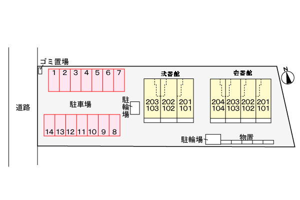 シャルマン北町　壱番館の駐車場|駐車場