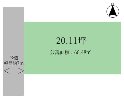 和歌山市西長町　土地の土地図|土地面積66.48平米