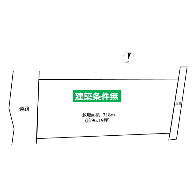 箕面市瀬川5丁目　土地の土地図