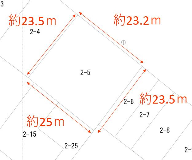 光市中央３丁目の売地の土地図