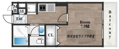 エクレール上小阪の間取り