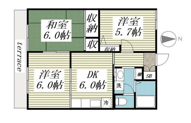 シャトルさつきの間取り