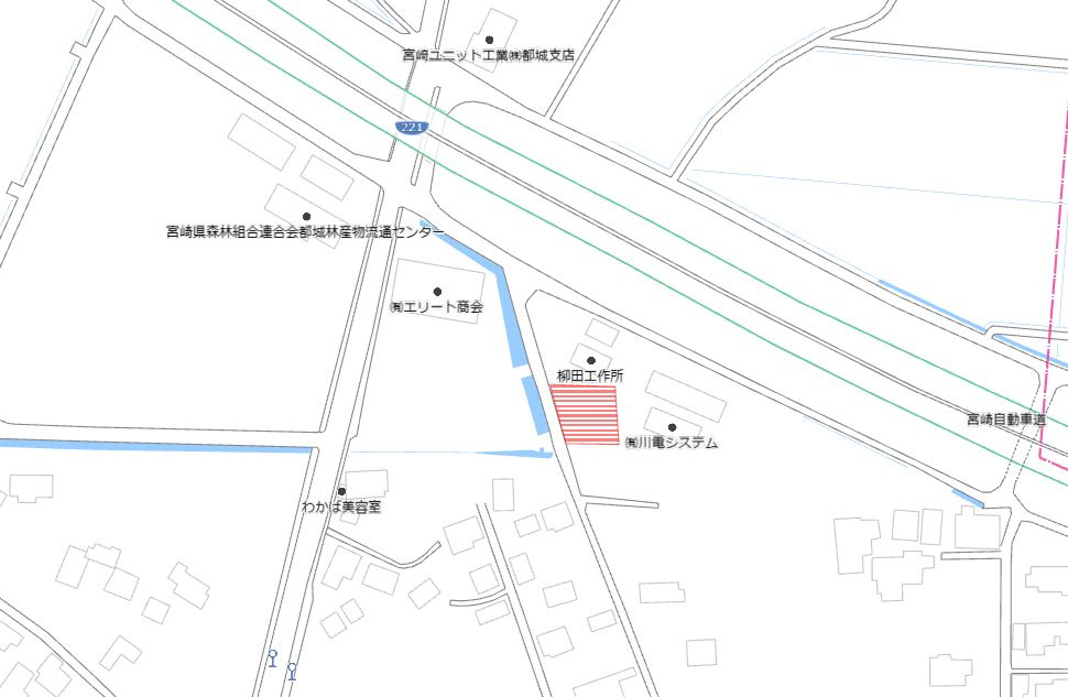 都城市太郎坊町の売地の土地図