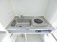 電気コンロ１口付です。