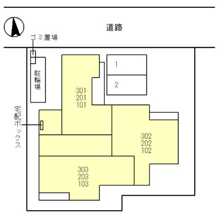 ロワイヤル綿町の区画図