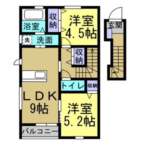チッタ大野町の間取り|※間取り反転