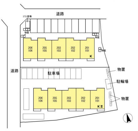 ファミィーユKの区画図