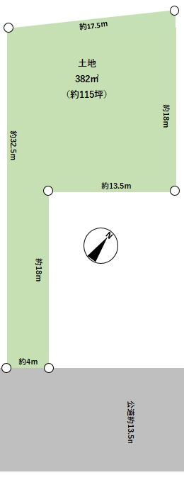 里庄町新庄1売地の土地図