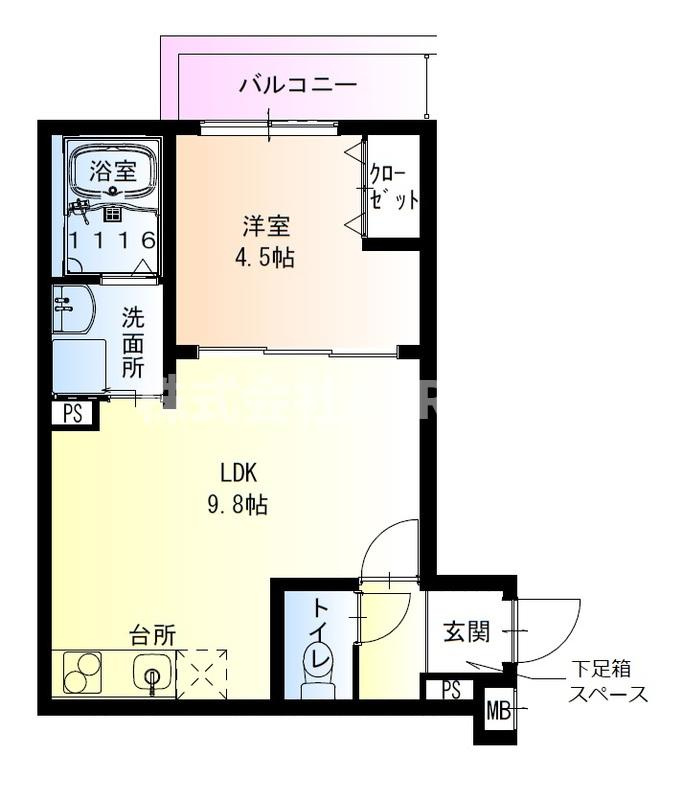 フジパレス千林大宮西の間取り