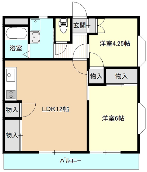 【間取り】 | グリーンコーポ真塩